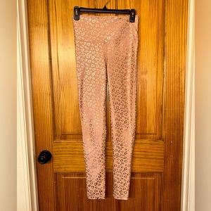 Pink Foil Leopard Leggings Sz S, worn once